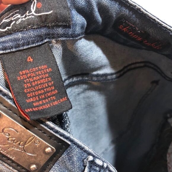 Earl Jeans Embroidered Skinny Ankle Jeans Boho - Picture 13 of 13